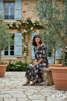 Ankle Length Dress with Sleeves
