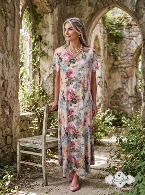Ankle Length Dress with Sleeves