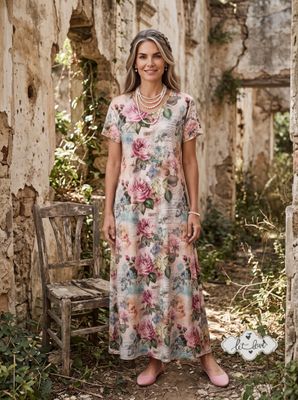 Ankle Length Dress with Sleeves