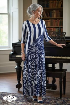 Ankle Length Dress with Sleeves