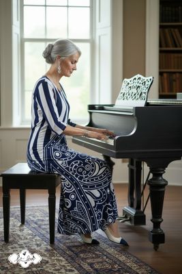Ankle Length Dress with Sleeves