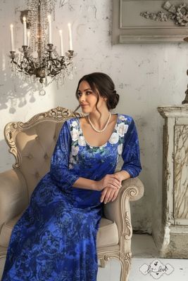 Ankle Length Dress with Sleeves