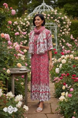 Ankle Length Dress with Sleeves