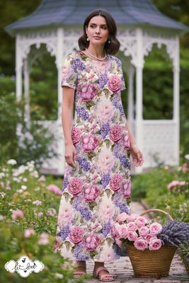Ankle Length Dress with Sleeves