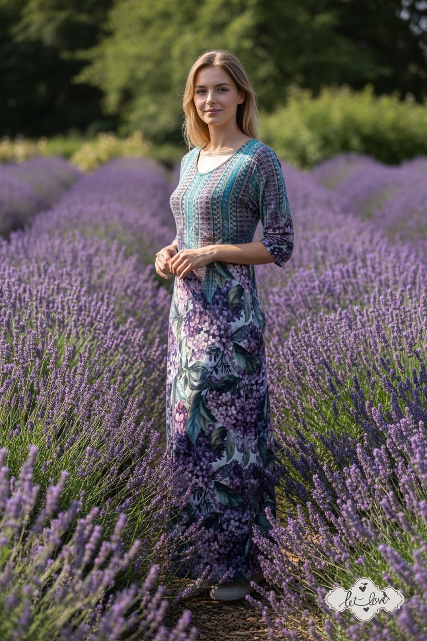 Ankle Length Dress with Sleeves