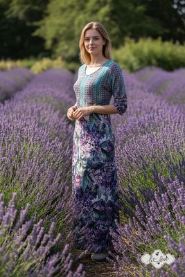 Ankle Length Dress with Sleeves