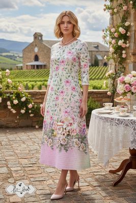 Ankle Length Dress with Sleeves