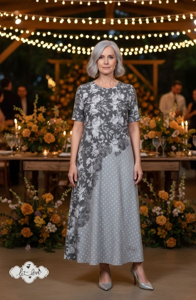 Ankle Length Dress with Sleeves