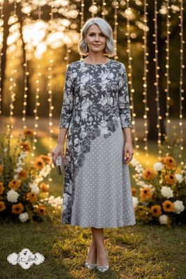 Ankle Length Dress with Sleeves