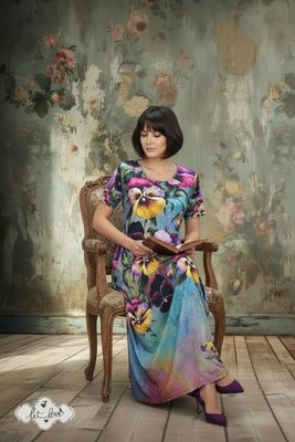 Ankle Length Dress with Sleeves