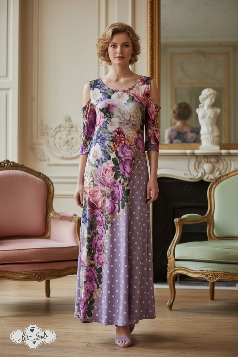 Ankle Length Dress with Sleeves