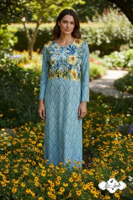 Ankle Length Dress with Sleeves