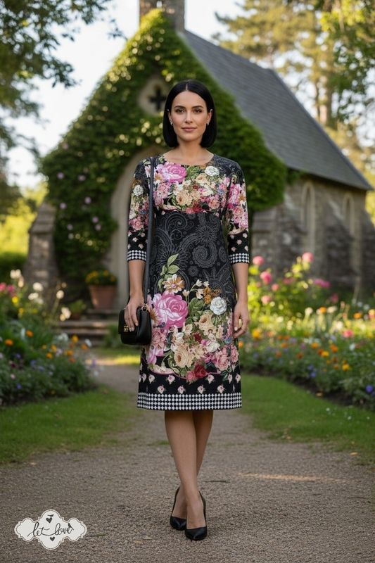 Dress Below the Knee, with Sleeves