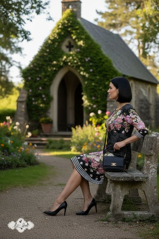 Dress Below the Knee, with Sleeves