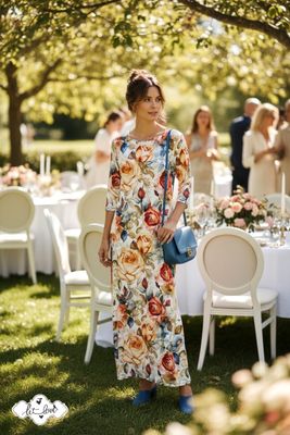 Ankle Length Dress with Sleeves
