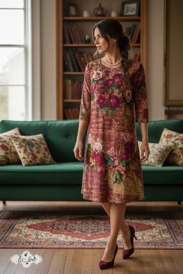 Dress Below the Knee, with Sleeves