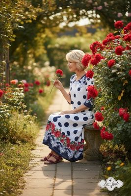 Ankle Length Dress with Sleeves