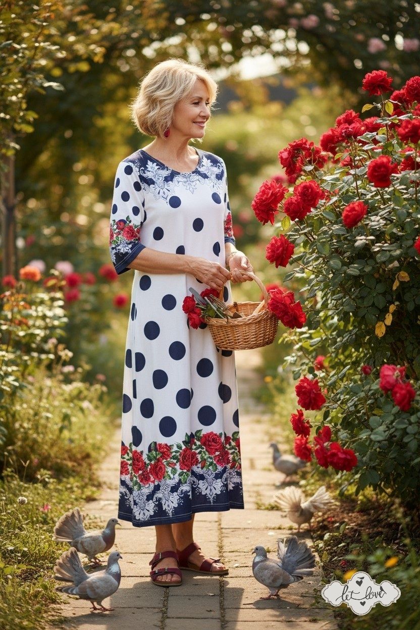 Ankle Length Dress with Sleeves