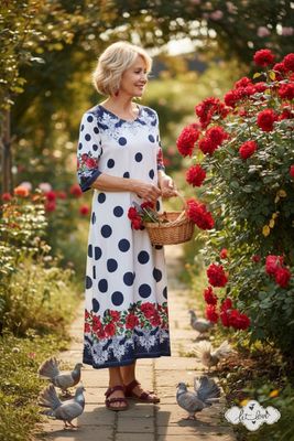 Ankle Length Dress with Sleeves