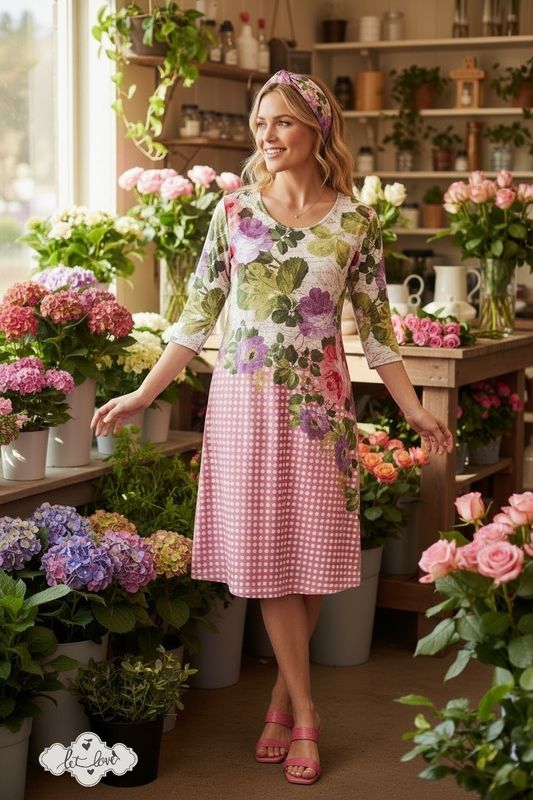 Dress with Sleeves, Below the knee