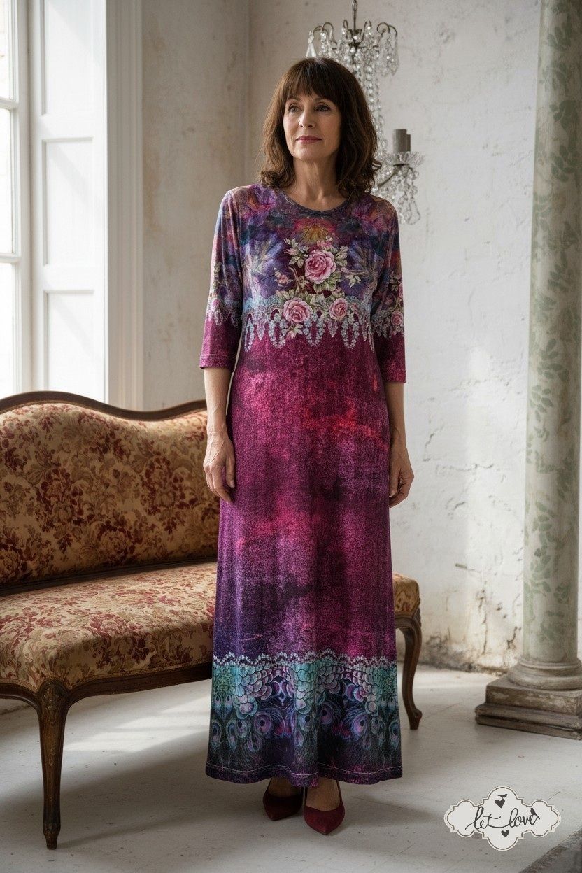 Ankle Length Dress with Sleeves