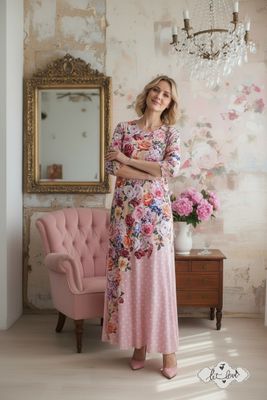 Ankle Length Dress with Sleeves