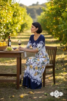 Ankle Length Dress with Sleeves
