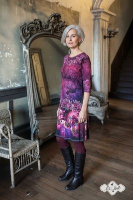 Dress with Sleeves, Below the knee