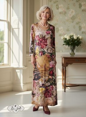 Ankle Length Dress with Sleeves