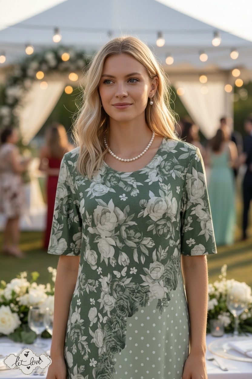 Ankle Length Dress with Sleeves