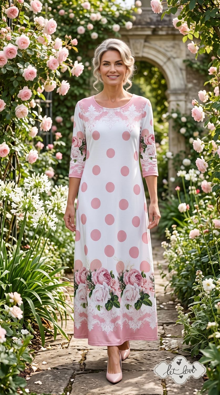 Ankle Length Dress with Sleeves