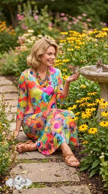 Ankle Length Dress with Sleeves