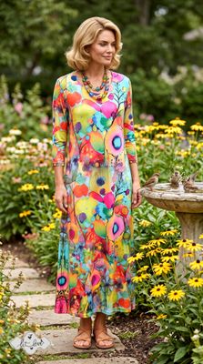 Ankle Length Dress with Sleeves