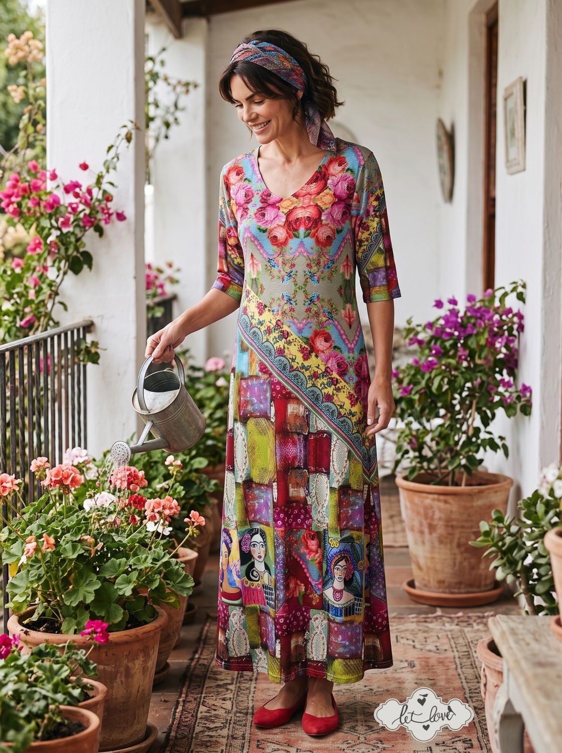 Ankle Length Dress with Sleeves