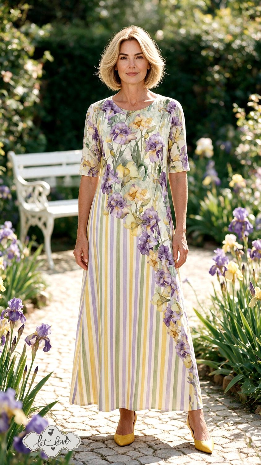 Ankle Length Dress with Sleeves