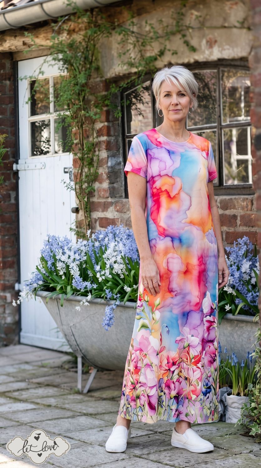 Ankle Length Dress with Sleeves