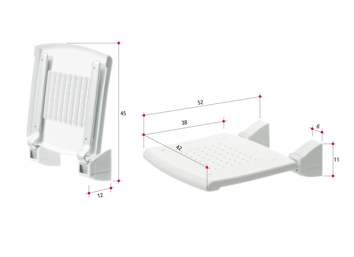 כסא רחצה מתקפל Azzurro