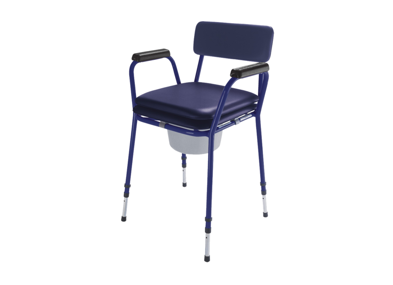 כסא שירותים טלסקופי עם ידיות