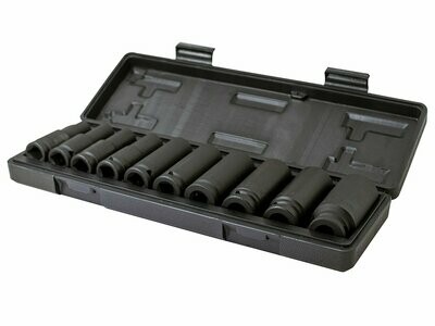 10 pc 1/2" Deep Drive Impact Socket Set (10-27mm) CR-MO FREE COURIER DELIVERY