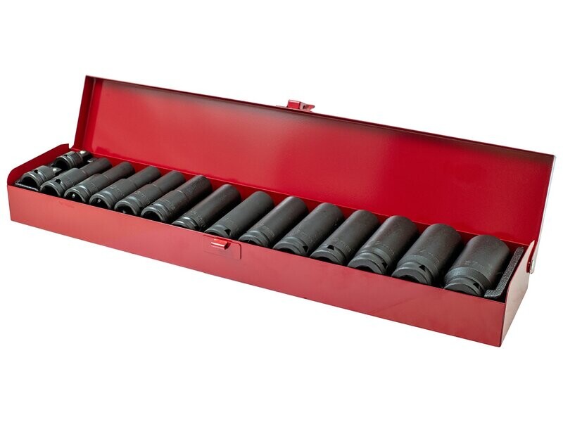 15 pc 1/2" Deep Drive CR-MO Impact Socket Set FREE COURIER DELIVERY