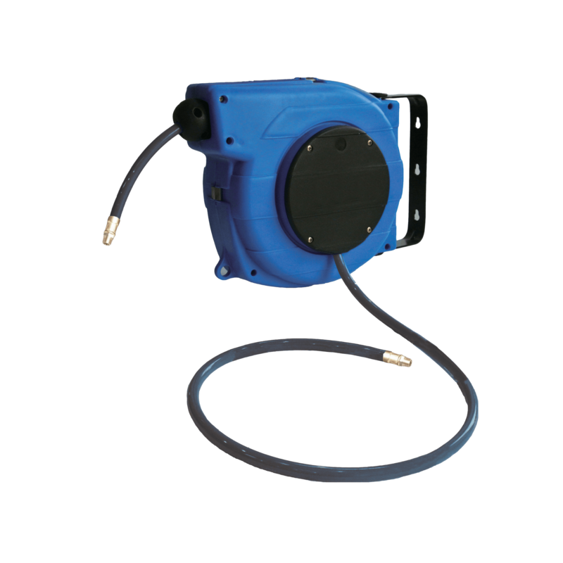 Air Hose Reel with 9mtrs of 8mm ID hose and 1/4" m end fitting