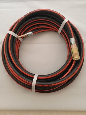 Meteor Hose Assembly 10 mtrs x 10mm (3/8") hose with coupling and adaptor fitted