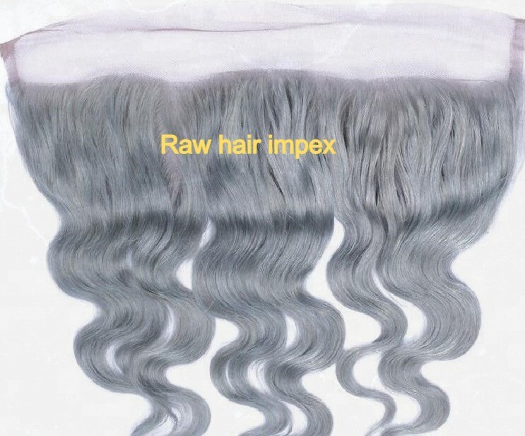 INDIAN NATURAL GREY HAIR FRONTAL 13X4