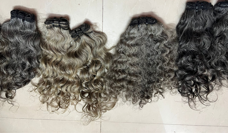 Weft Bundles Gray hair