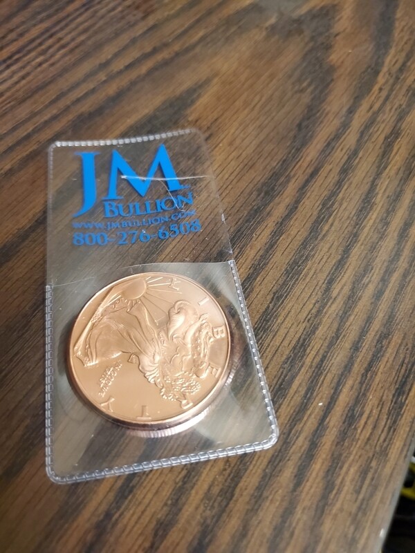 1 oz copper bullion rounds