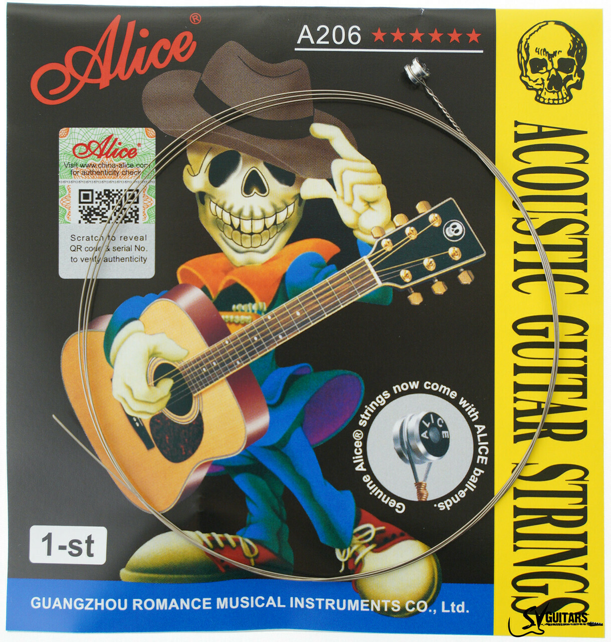 Alice Acoustic Guitar String- 1st/2nd/3rd | 1pc