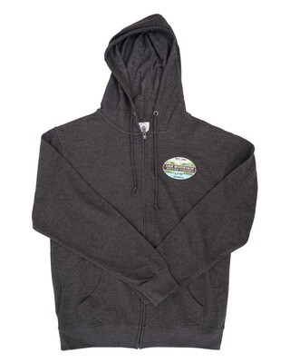 French Terry Full-Zip Hoodie with full color logo