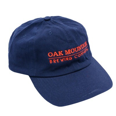 Cotton Twill Cap  Navy Blue with red lettering