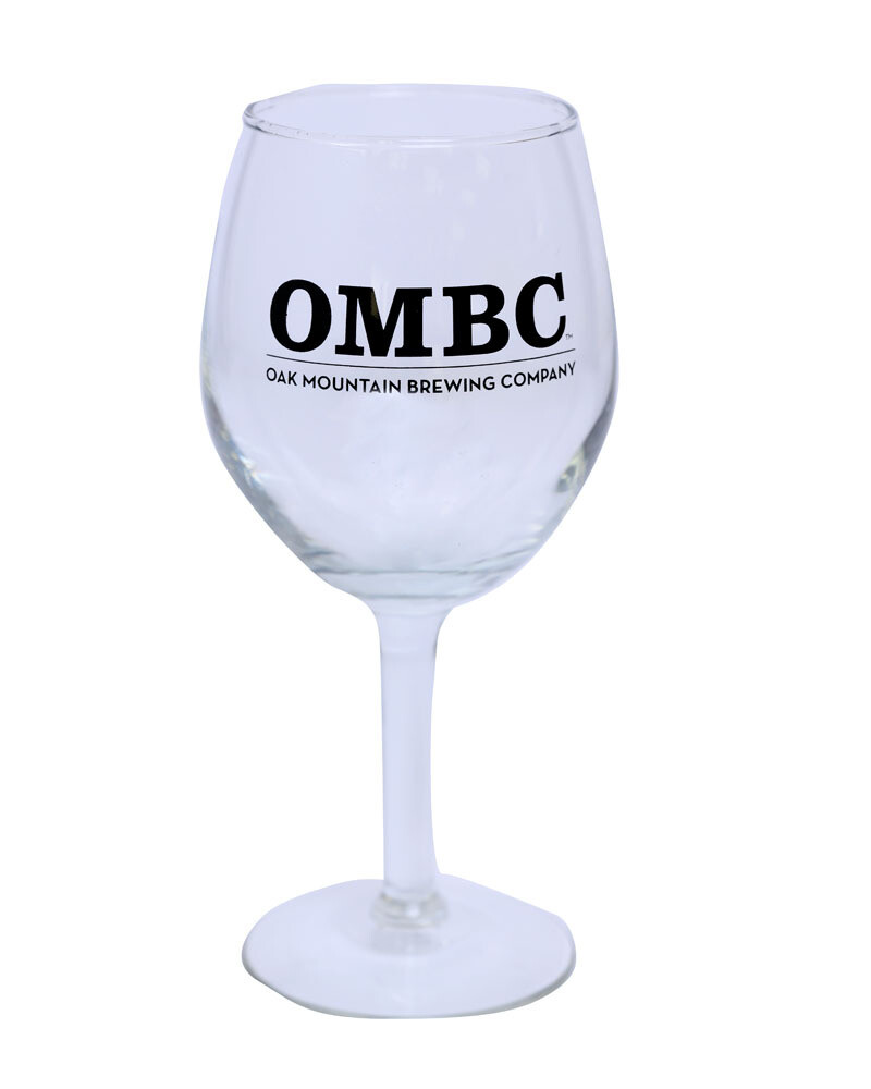 Libbey 11oz Citation wine glass with OMBC logo
