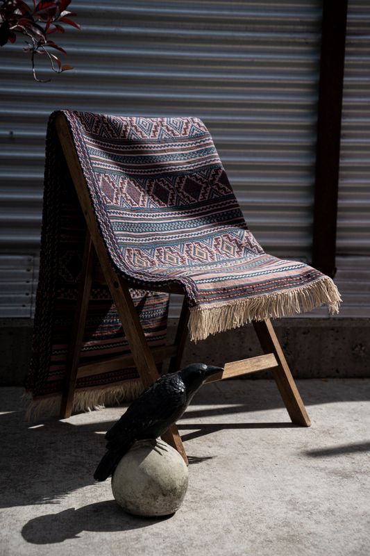 Purple, Geometric Kilim - Iran
